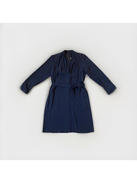 Kobi Halperin Dresses & Skirts - Kobi Halperin Charlee Dress M Navy Blue Long Sleeve Belted NWT $398 Pockets Zip